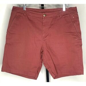 Men's Lululemon‎ Commission Short Classic Chino Slim-Fit Size 34 - Burgundy Clay